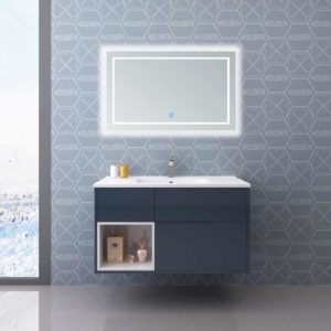 ארון אמבטיה 90 ס"מ דגם פלרמו אפור