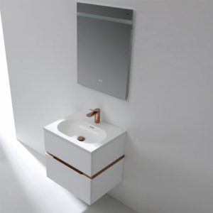 ארון אמבטיה מודרני לבן מבריק דגם נאור