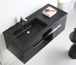 ארון אמבטיה שחור דגם אוניקס