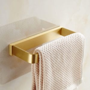 מתלה למגבת ידיים לאמבטיה בצבע זהב 1