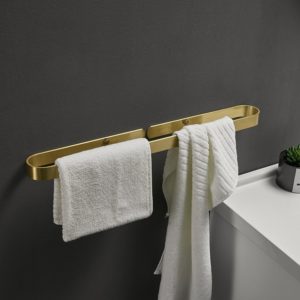 מתלה מגבות אמבטיה בצבע זהב 40 ס"מ 1