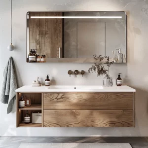 ארון אמבטיה מעץ מודרני